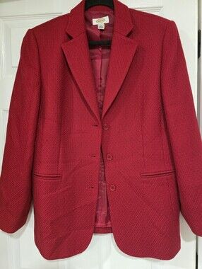 Talbot Red Textured Blazer - Classic Three-Button